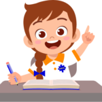 Niña estudiando